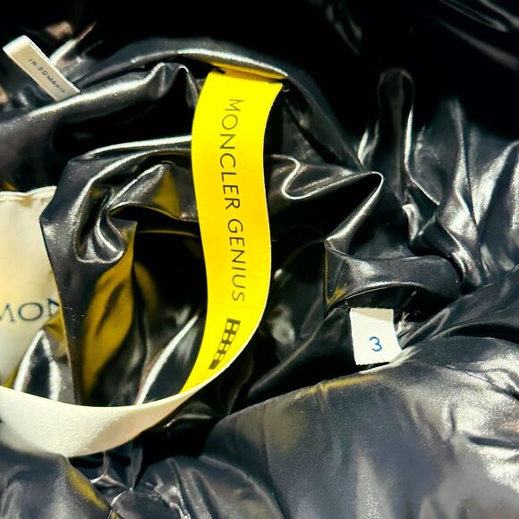 RARE Moncler x Adidas Chambery Down Jacket 3/ L Blue Quilted Side Snap NWT - Picture 12 of 16